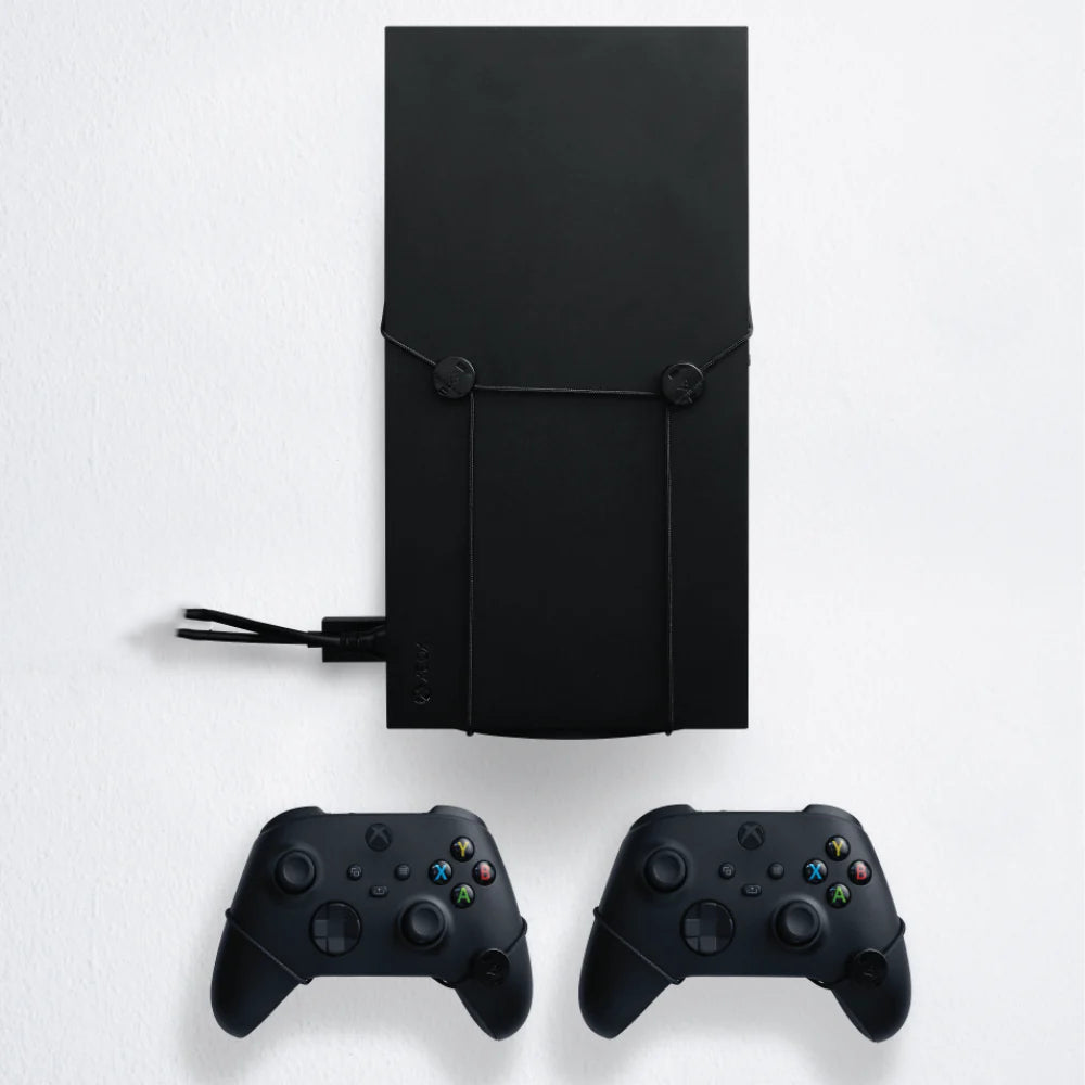FLOATING GRIP Support Mural Xbox Series X Noir + 2 manettes
