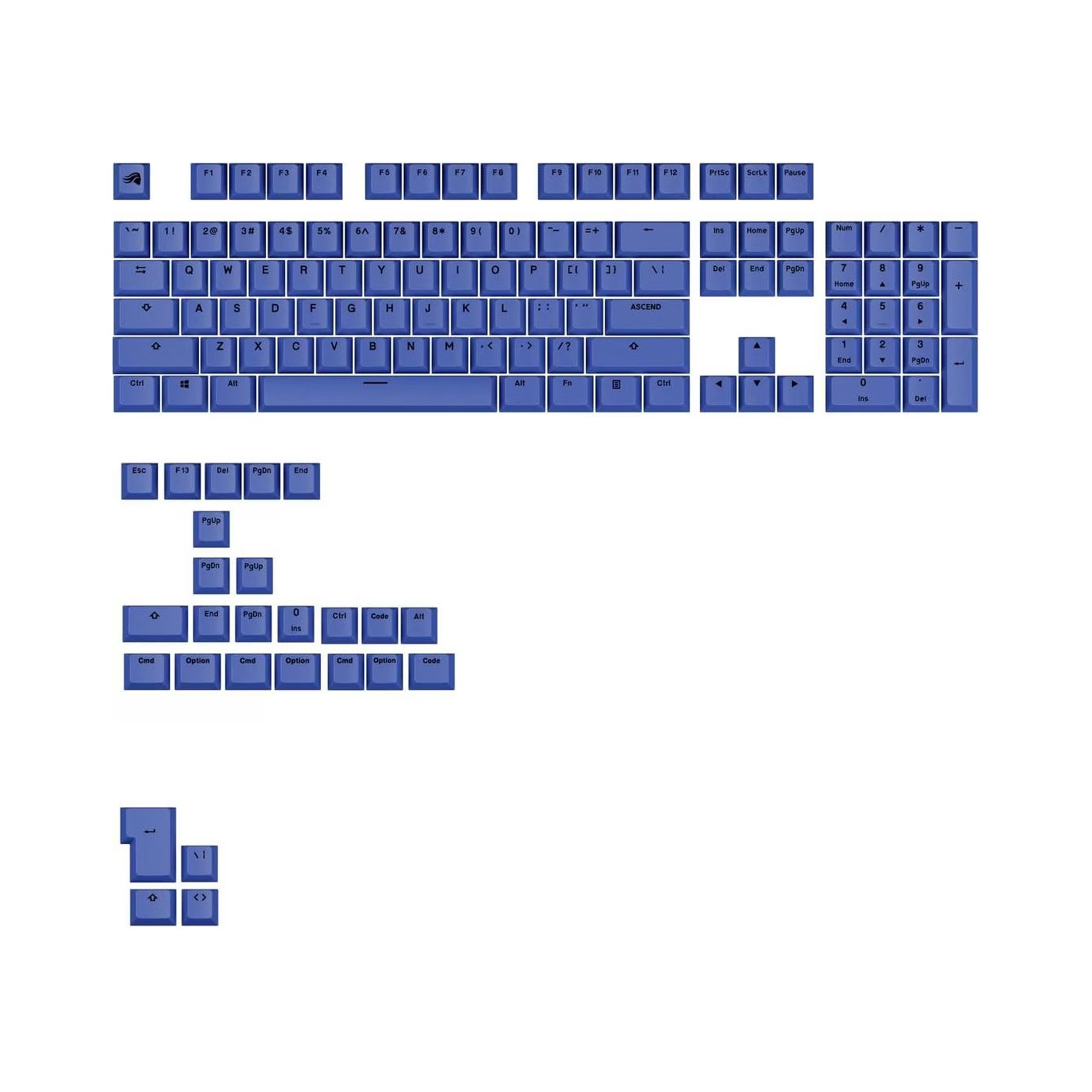 Glorious Keycaps V2 PBT ANSI US - Mana Blue