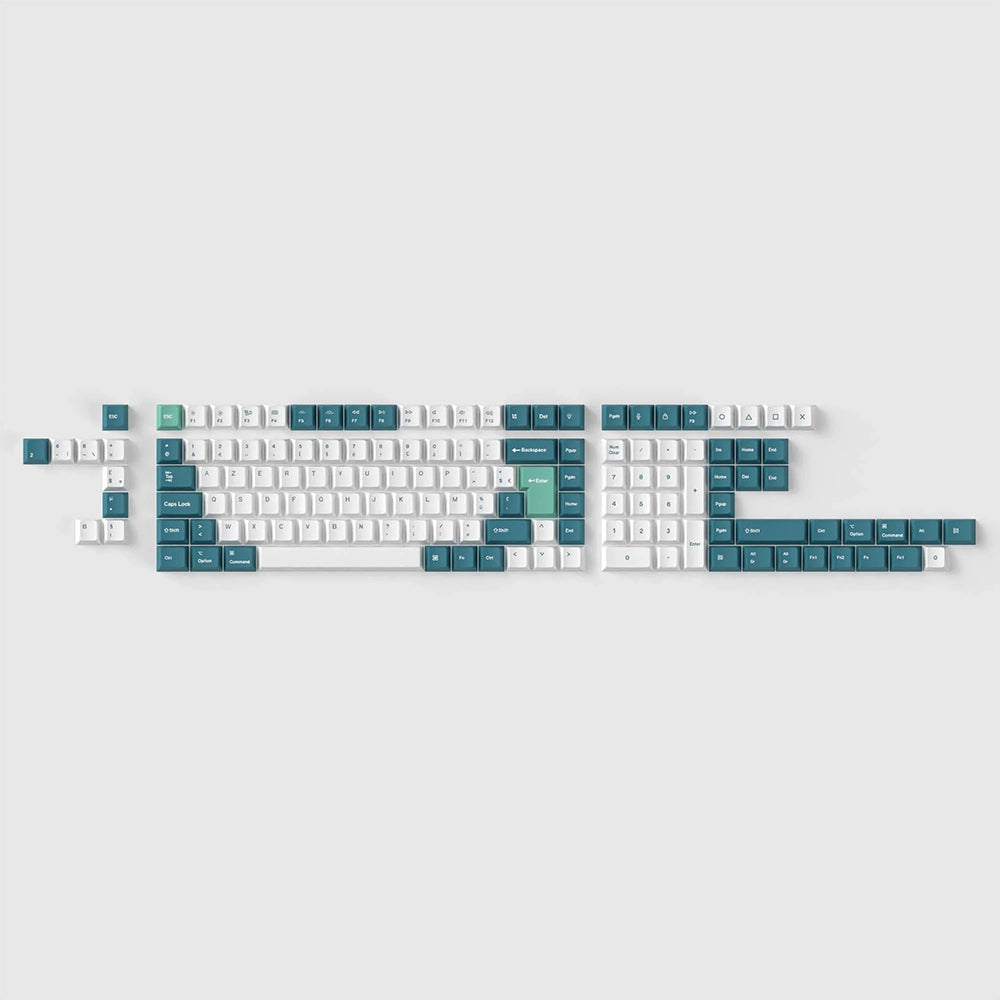 Keychron Set de Keycaps PBT Dye Sub Mint and White