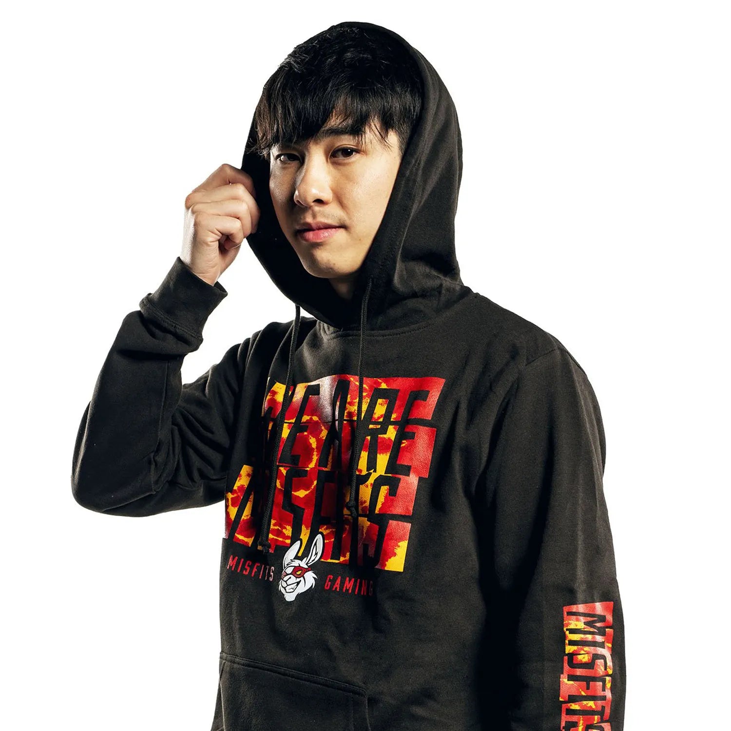 Misfits Hoodie Dyed Logo Black