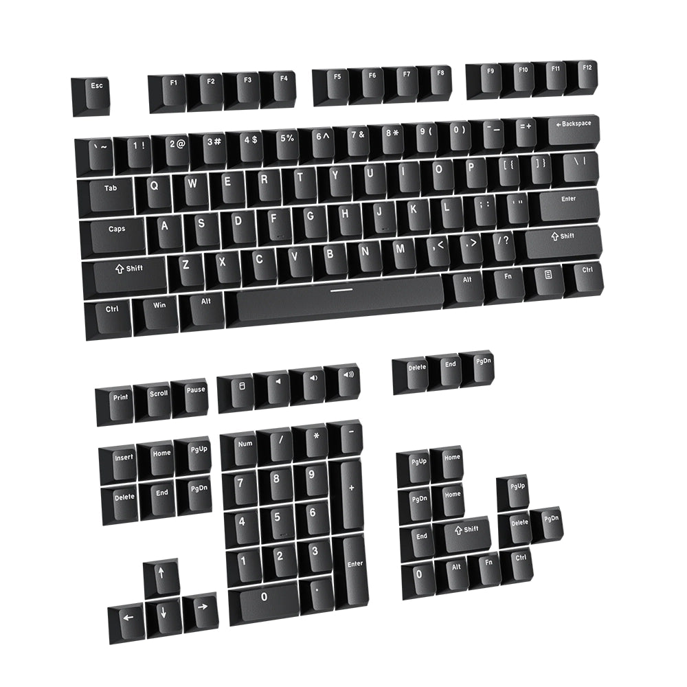 Pwnage Keycaps Set Cherry Dual Shot PBT Black