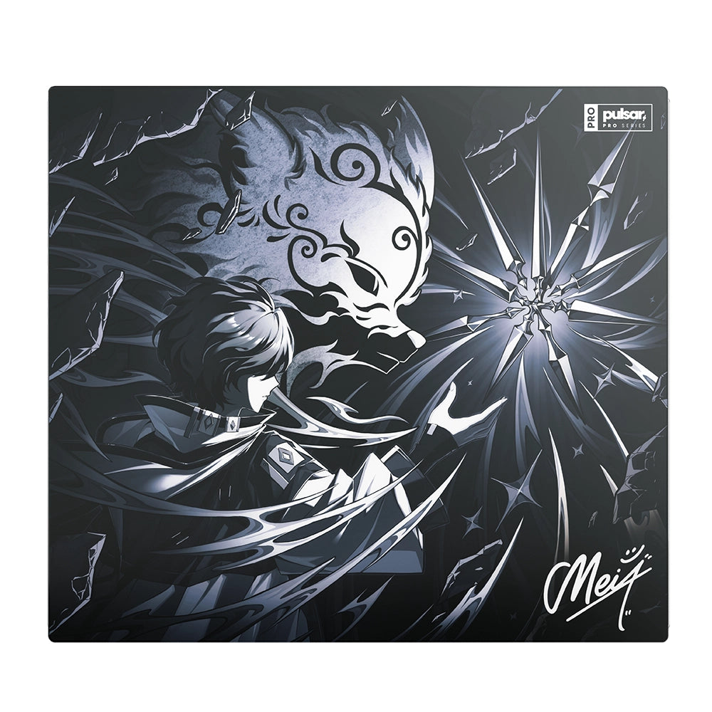 Superglide Pro Series Meiy Type-S Tapis de Souris en Verre XLE Noir