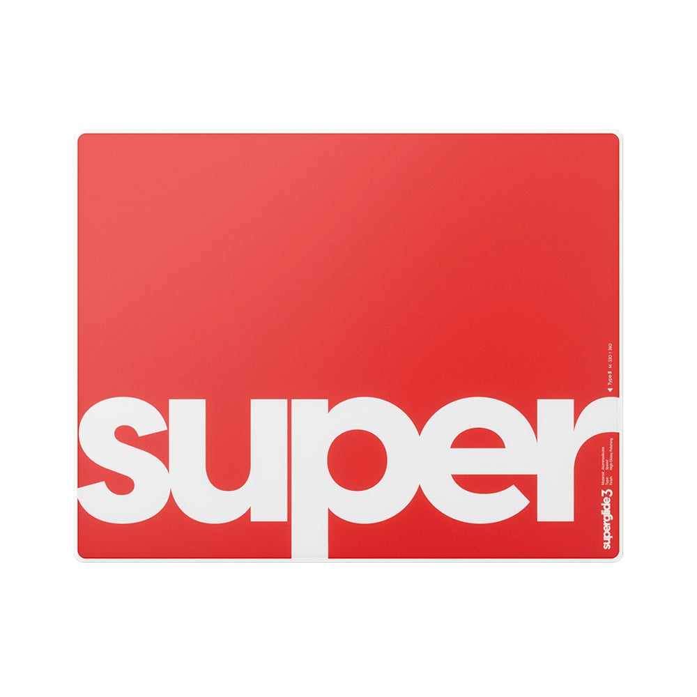 Superglide V3 Type-S Tapis de Souris en Verre M Rouge