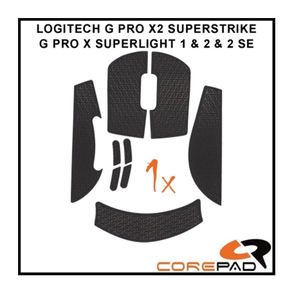 Corepad Grips Logitech G Pro X2 SUPERSTRIKE / PRO X SUPERLIGHT 2 / 2 SE Wireless Soft Black
