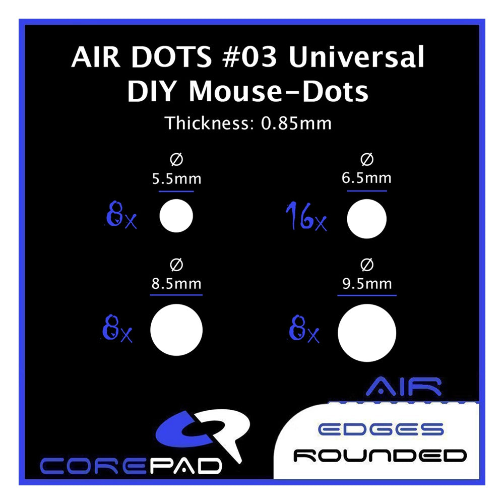 Corepad Skates Teflon AIR #03 Dots Universal 0,85 mm
