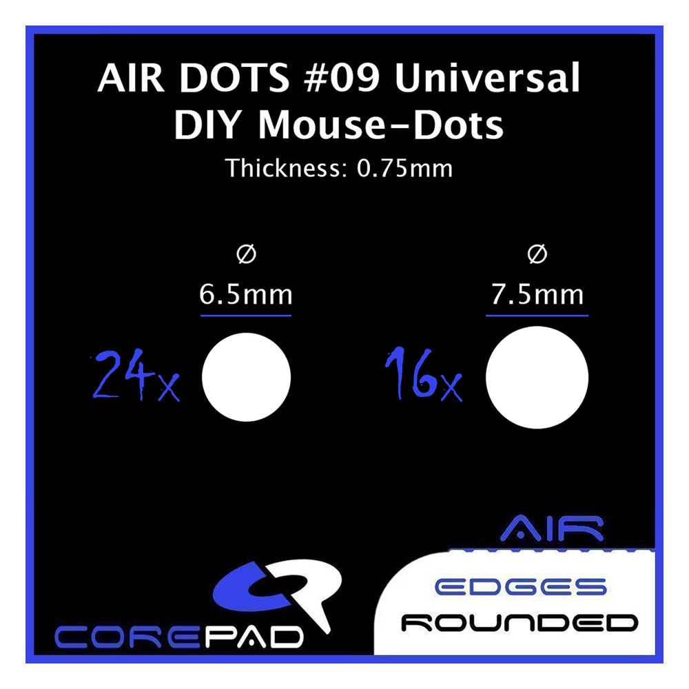 Corepad Skates Teflon AIR #09 Dots Universal 0,75 mm