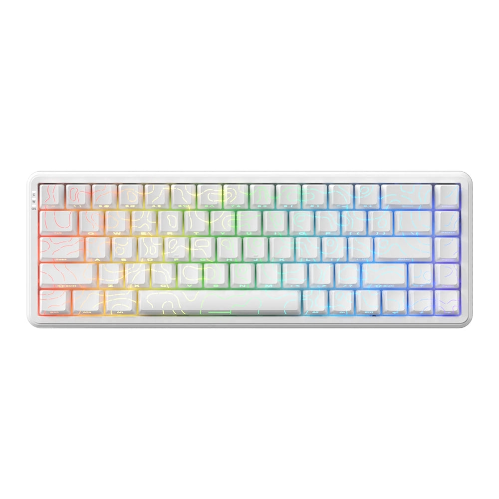 Ajazz AK680 MAX Magnetic ANSI US Blanc Side-Printed