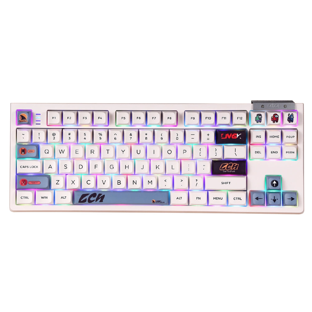 Darmoshark TOP87 Wireless White ANSI US [Silver Shark]