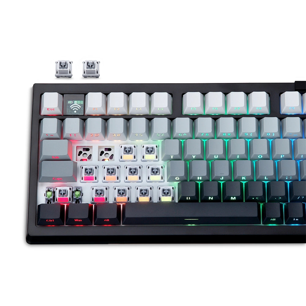 Darmoshark TOP98 RGB Wireless ANSI US Triple Black [White Switch]