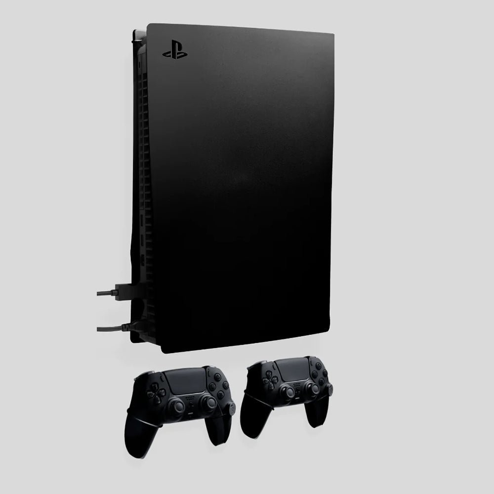 FLOATING GRIP Support Mural PS5 + 2 Manettes Noir