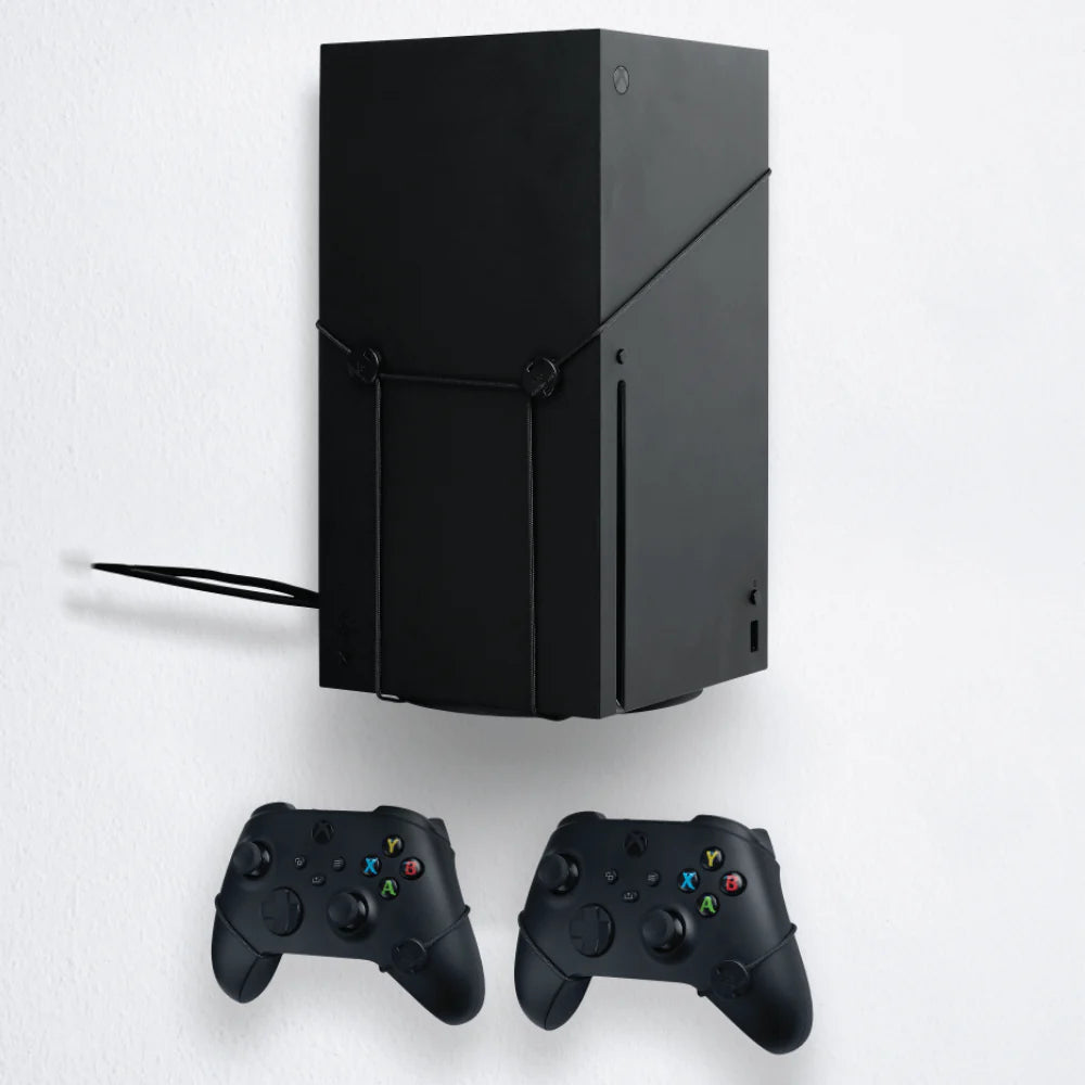 FLOATING GRIP Support Mural Xbox Series X Noir + 2 manettes