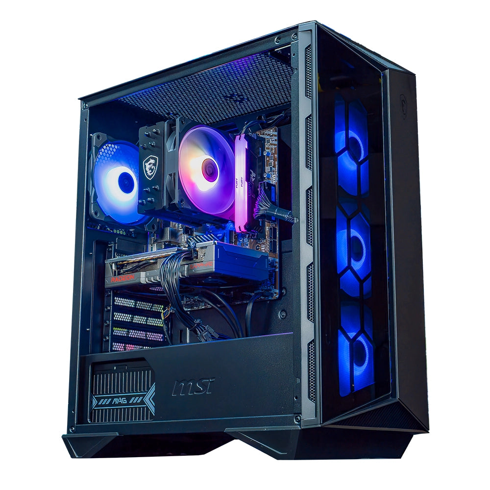 FlowUp Silver - AMD RX 9060XT 8GB - AMD Ryzen 5 5600 - 16GB DDR4 - SSD 1TB