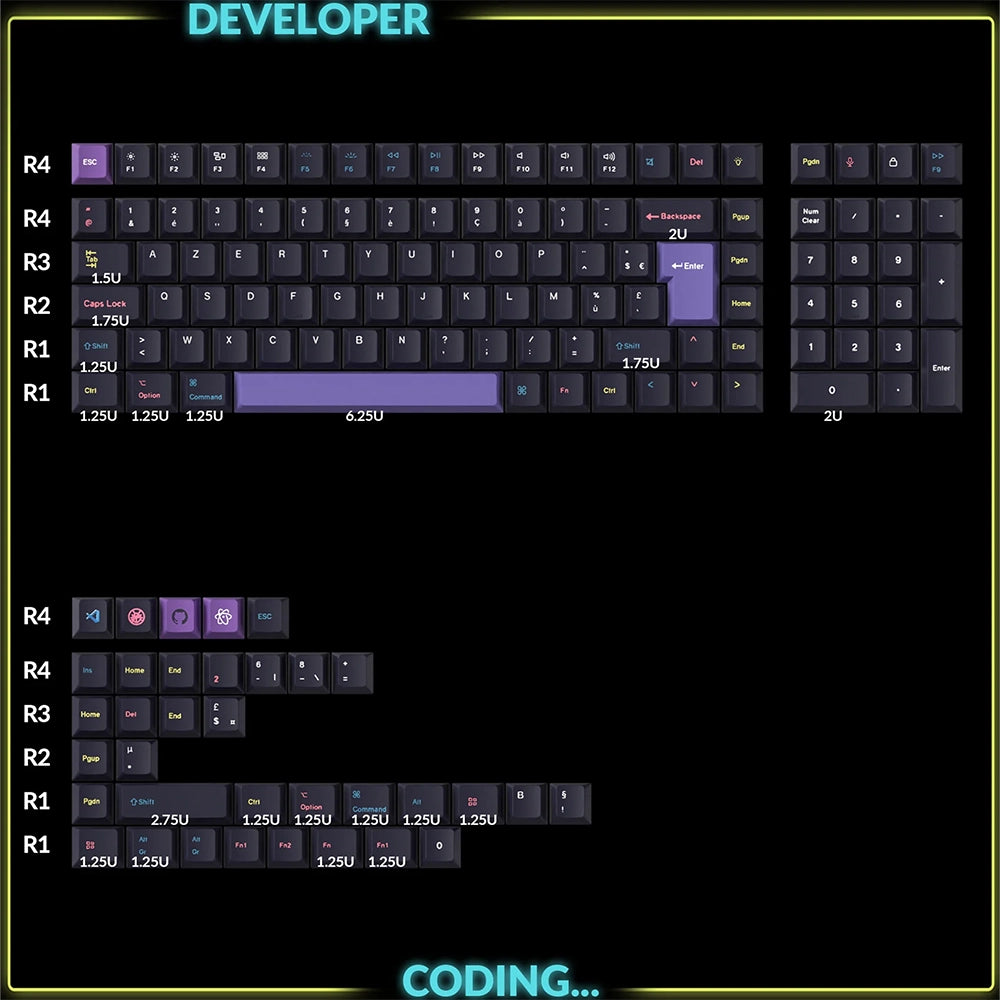 Keychron Keycaps Set PBT Dye Sub Develloper