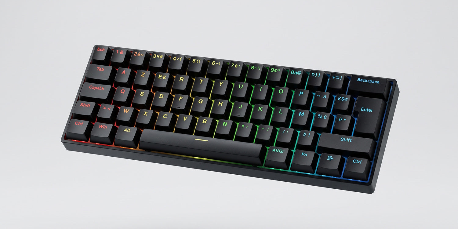 MCHOSE Ace 60 Pro Magnetic ISO FR Black [Ice Blue] - Keyboards