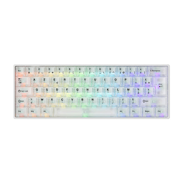 MosGeek FUN60 May 60% メカニカルキーボード ホワイト MonsGeek FUN60 PRO HE Wireless ISO FR - White - Keyboards
