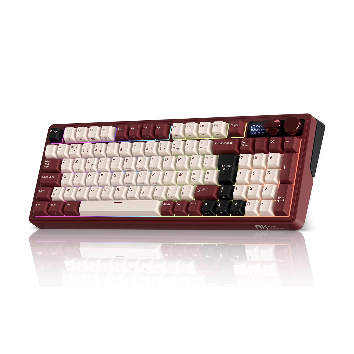 Royal Kludge M100 Wireless ISO FR - Crimson