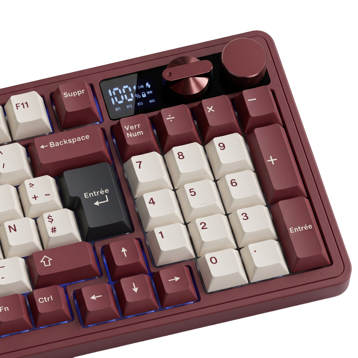 Royal Kludge M100 Wireless ISO FR - Crimson