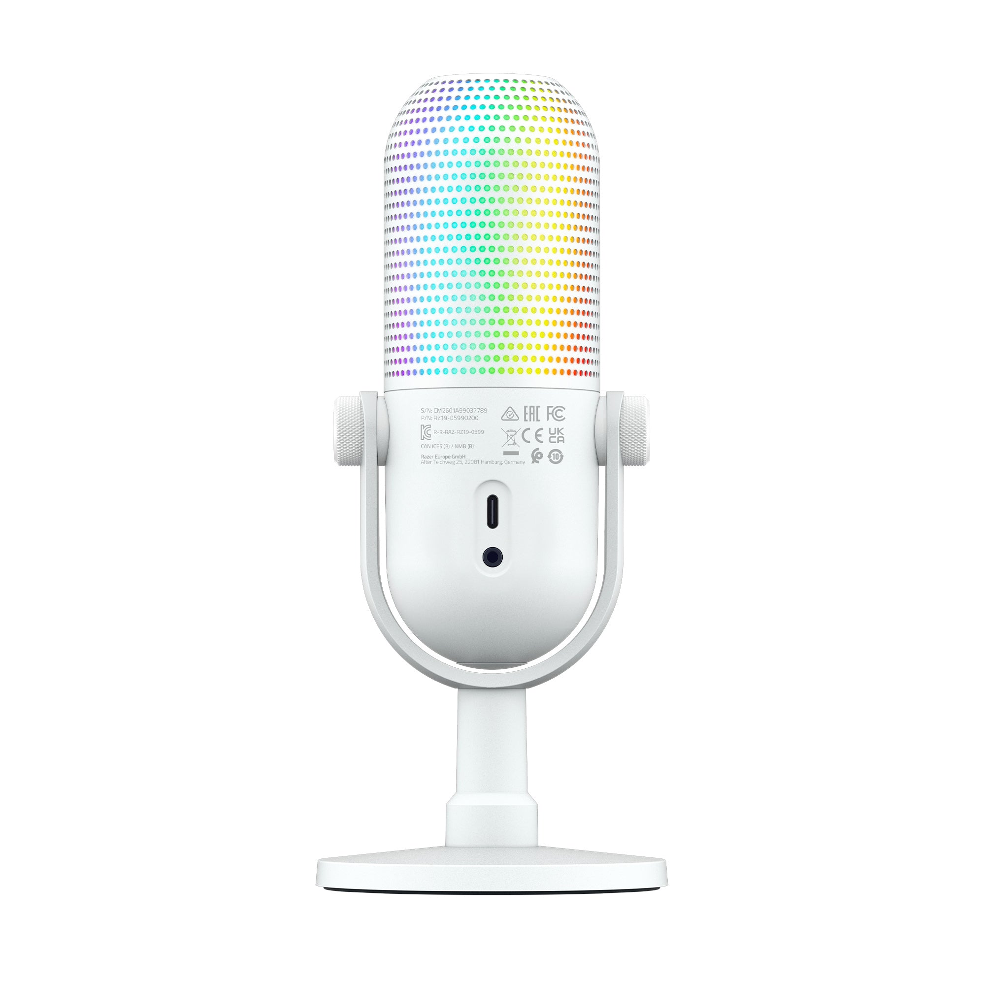 Razer Seiren V3 Chroma White Edition 本体 Razer Seiren V3 Chroma 32-Bit DSP - White - Microphones