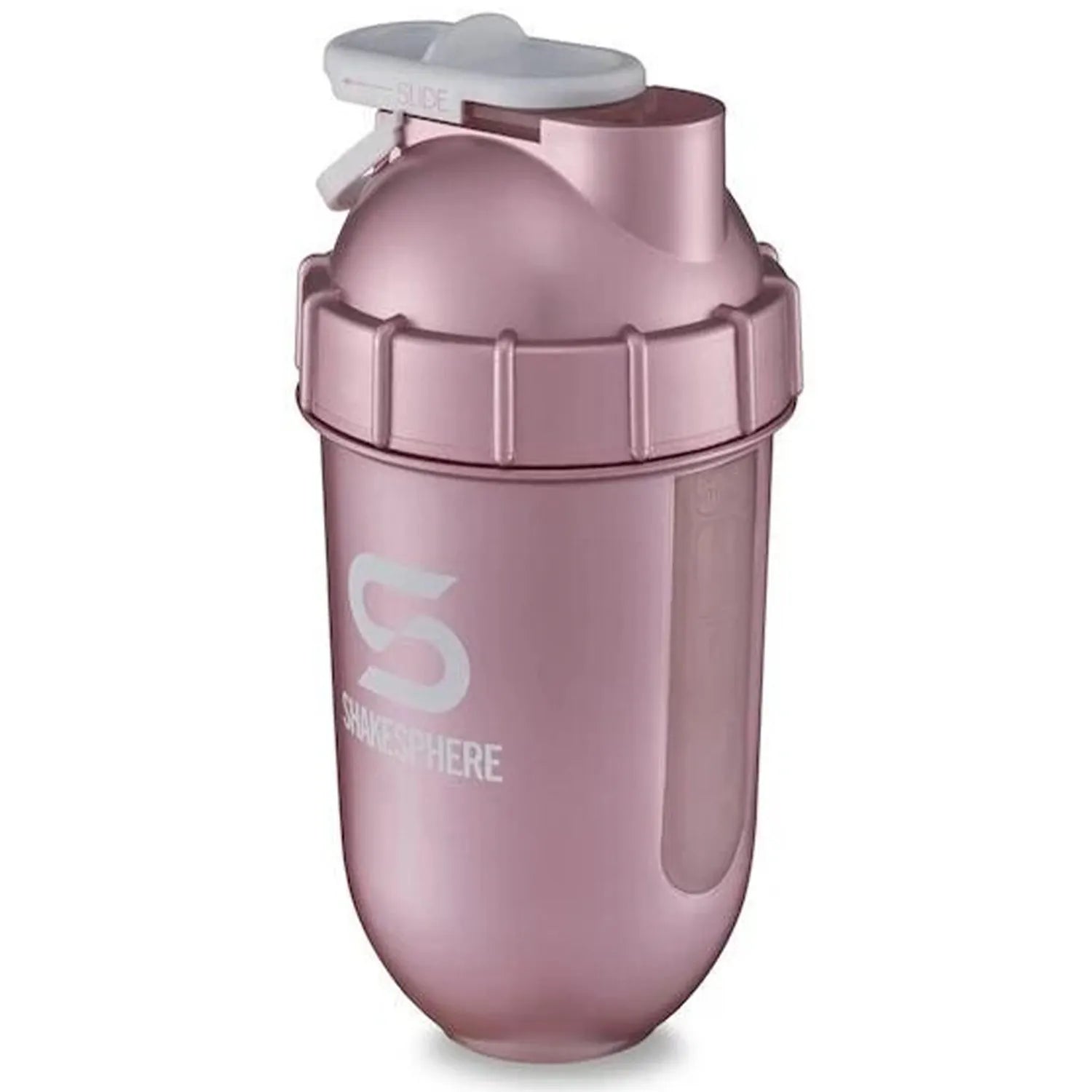 ShakeSphere Tumbler View Rose Logo Blanc