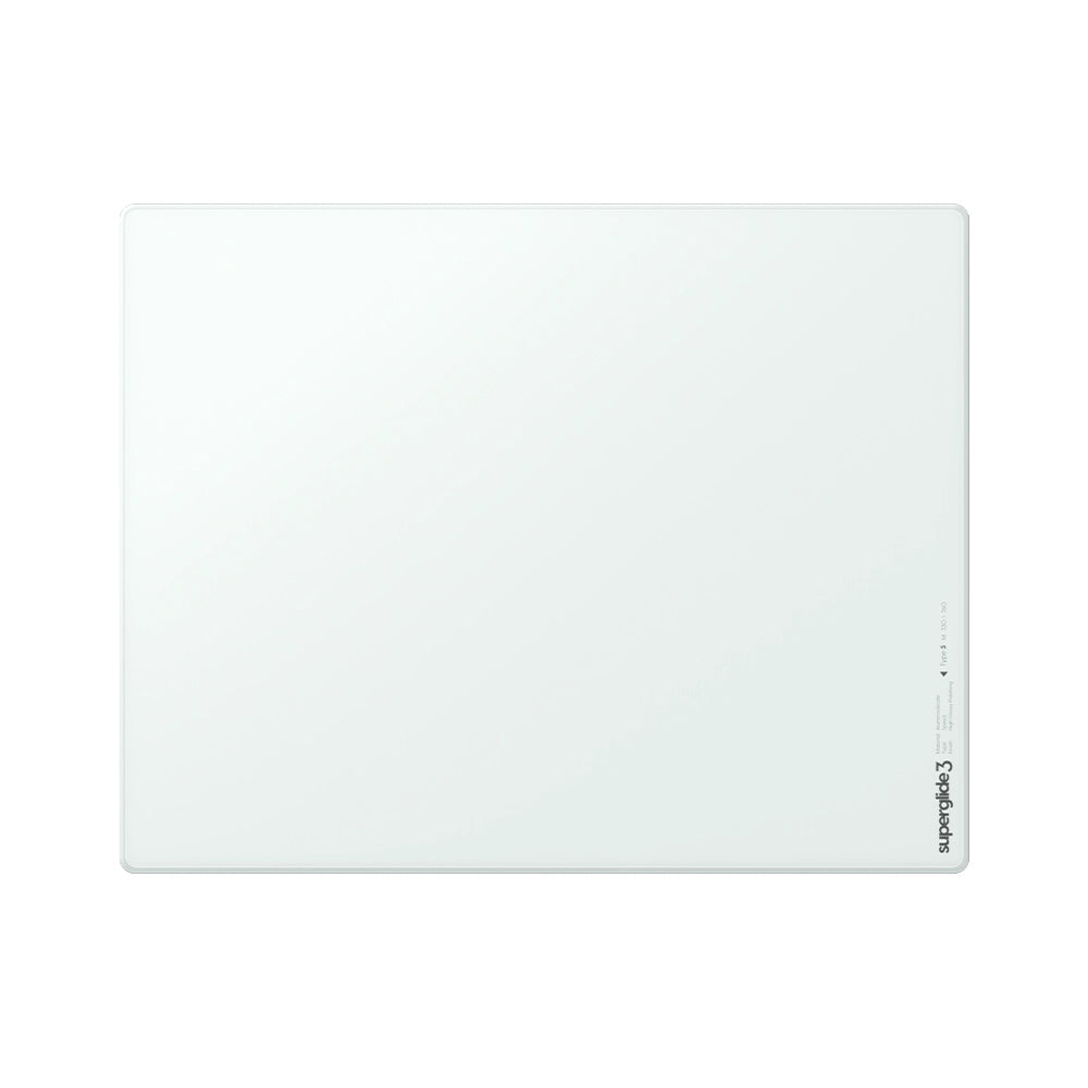 Superglide V3 Type-S Tapis de Souris en Verre M Blanc