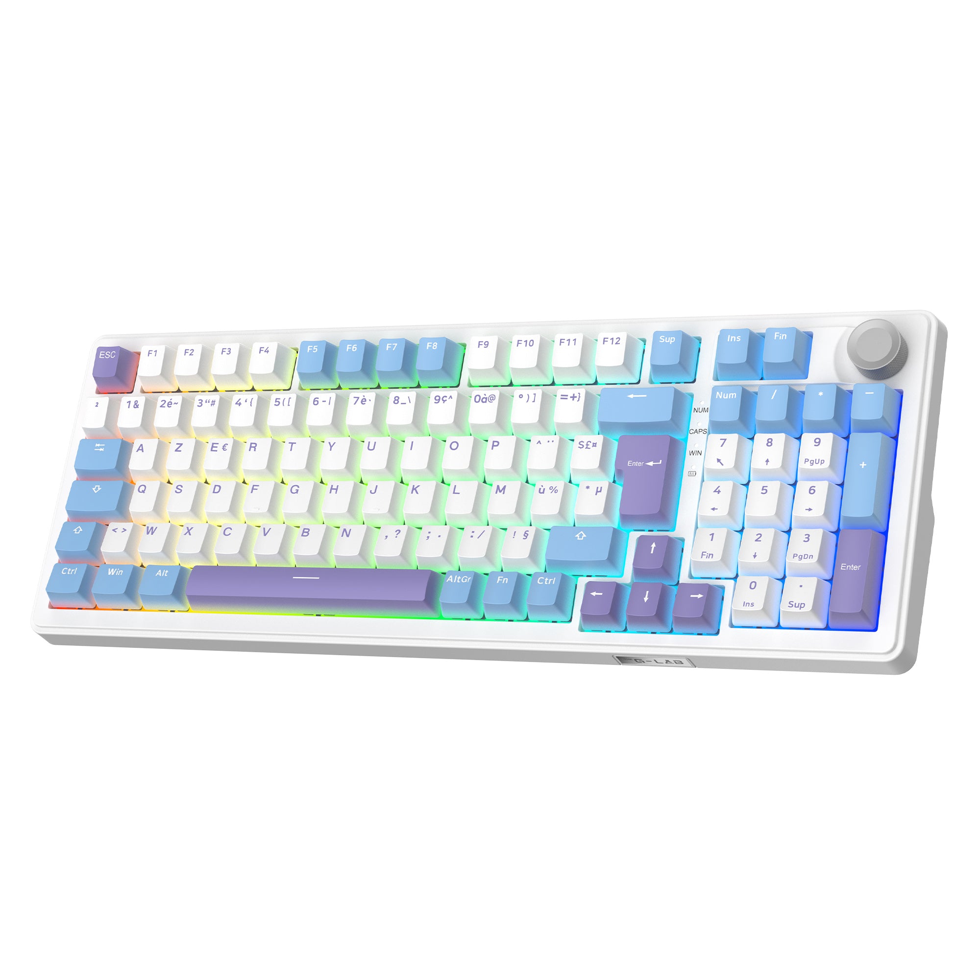 The G-Lab Keyz Elite 400 Wireless ISO FR - Blanc/Bleu