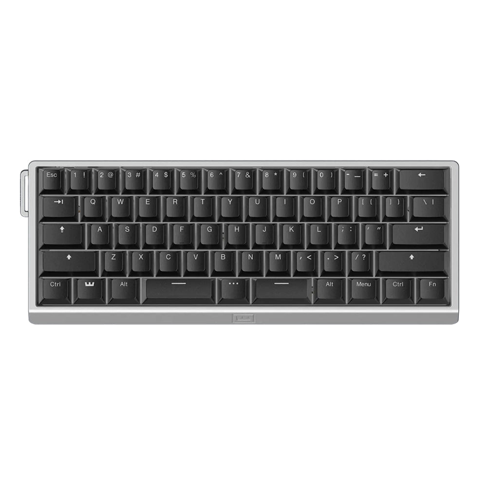 Wooting 60HE v2 Alu Split Spacebar ANSI US Silver - PBT Noir