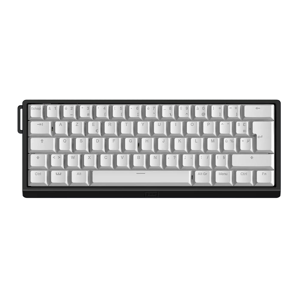 Wooting 60HE v2 AIu ISO FR Noir - PBT Blanc
