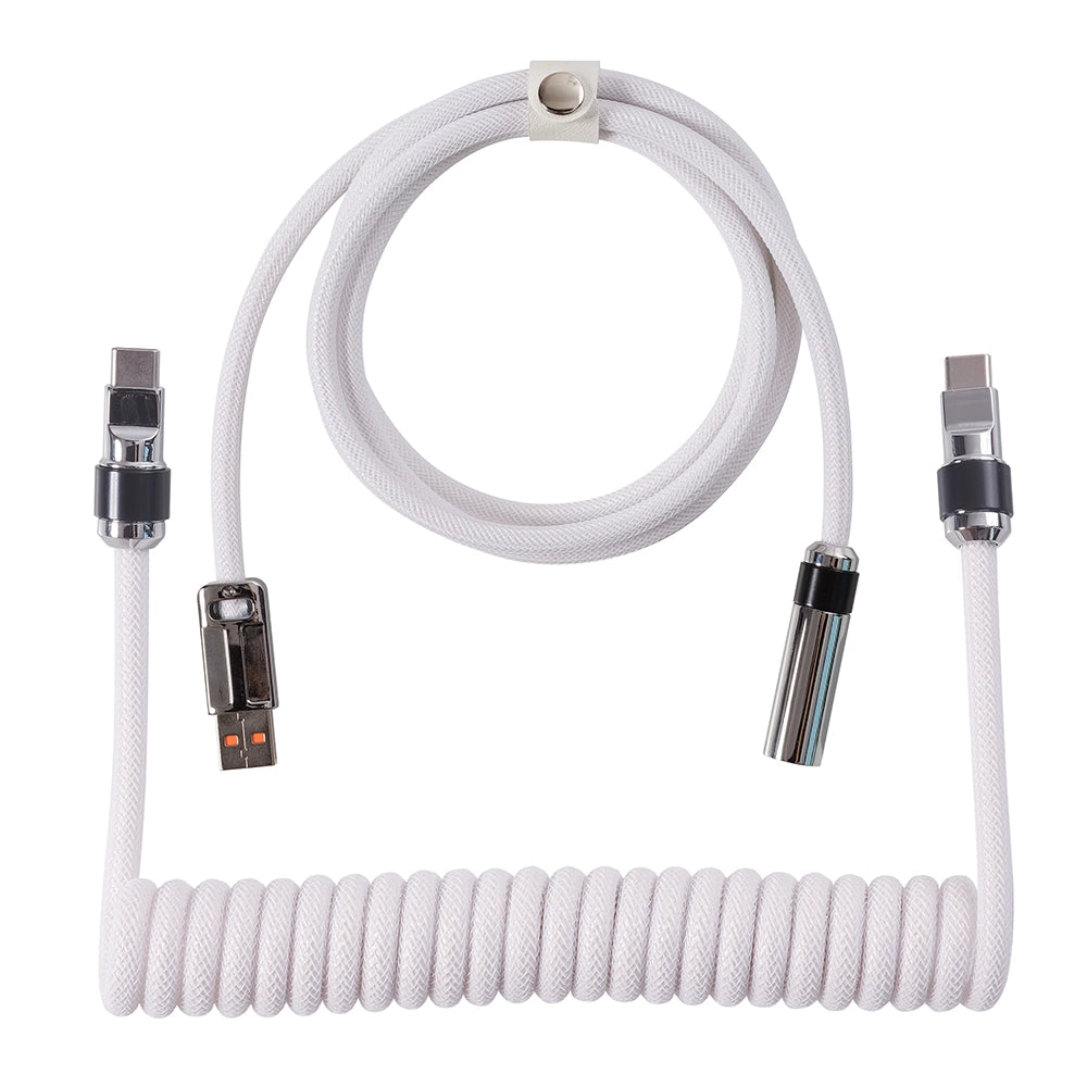 Wraith Bidirectional Coiled Cable Blanc