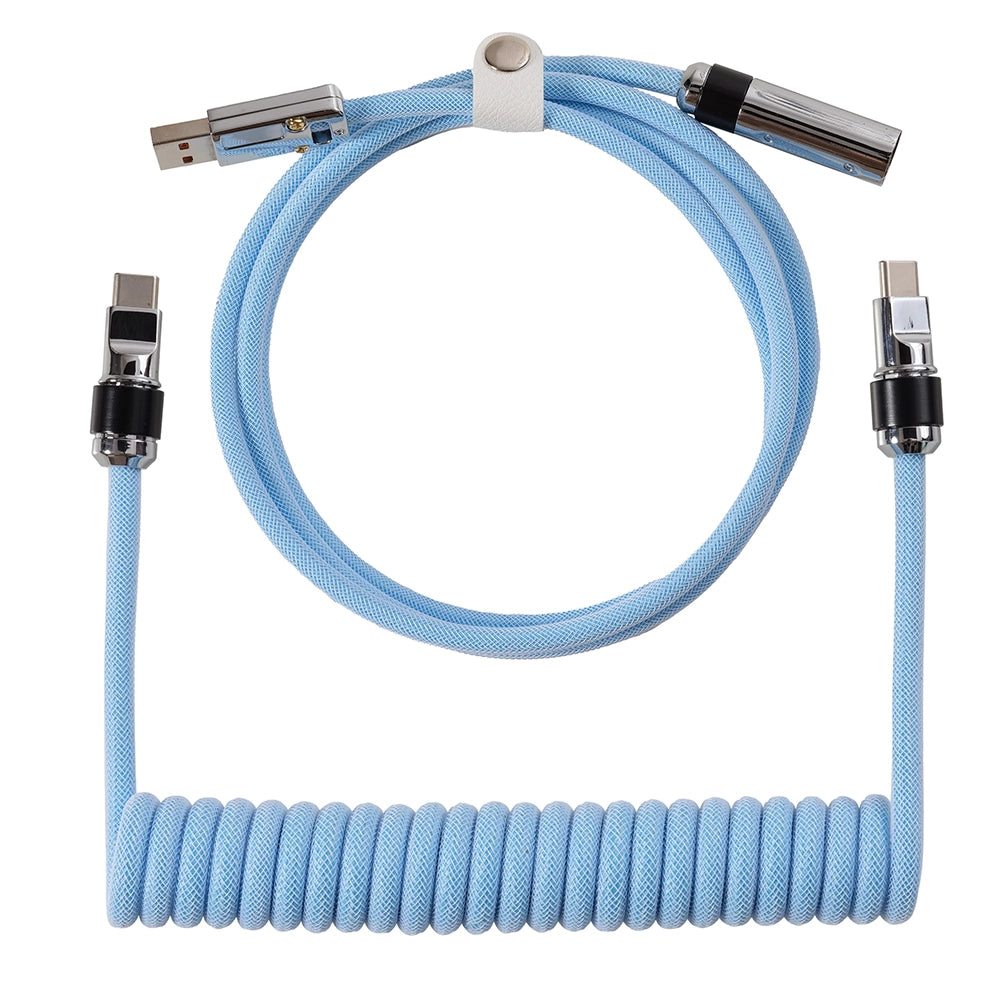 Wraith Bidirectional Coiled Cable Bleu
