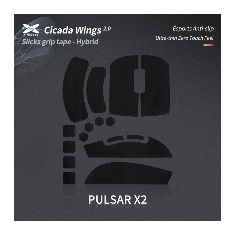 X-Raypad Cicada Wings 2.0 Grips Pulsar X2 Black