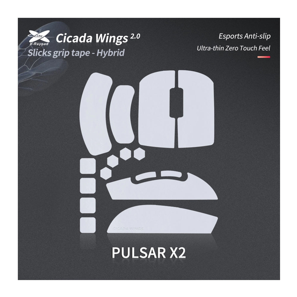 X-Raypad Cicada Wings 2.0 Grips Pulsar X2 White