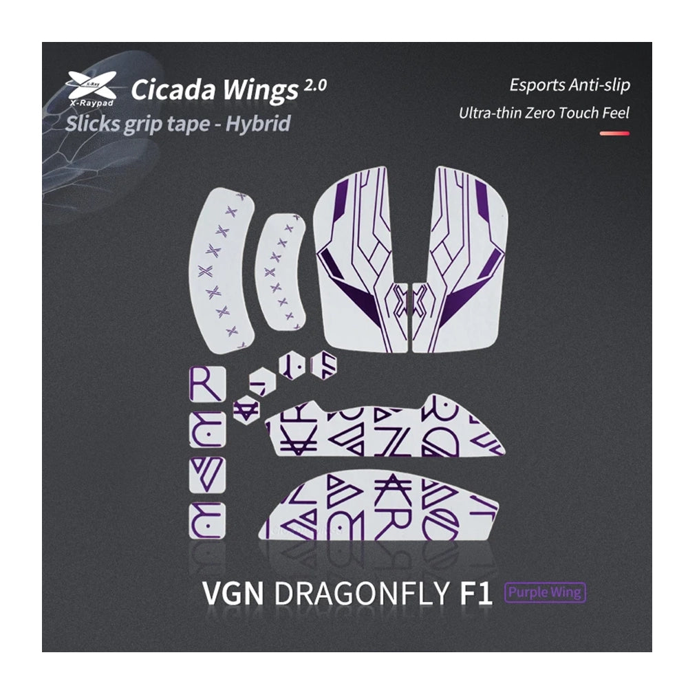 X-Raypad Cicada Wings 2.0 Grips VGN F1 White Purple