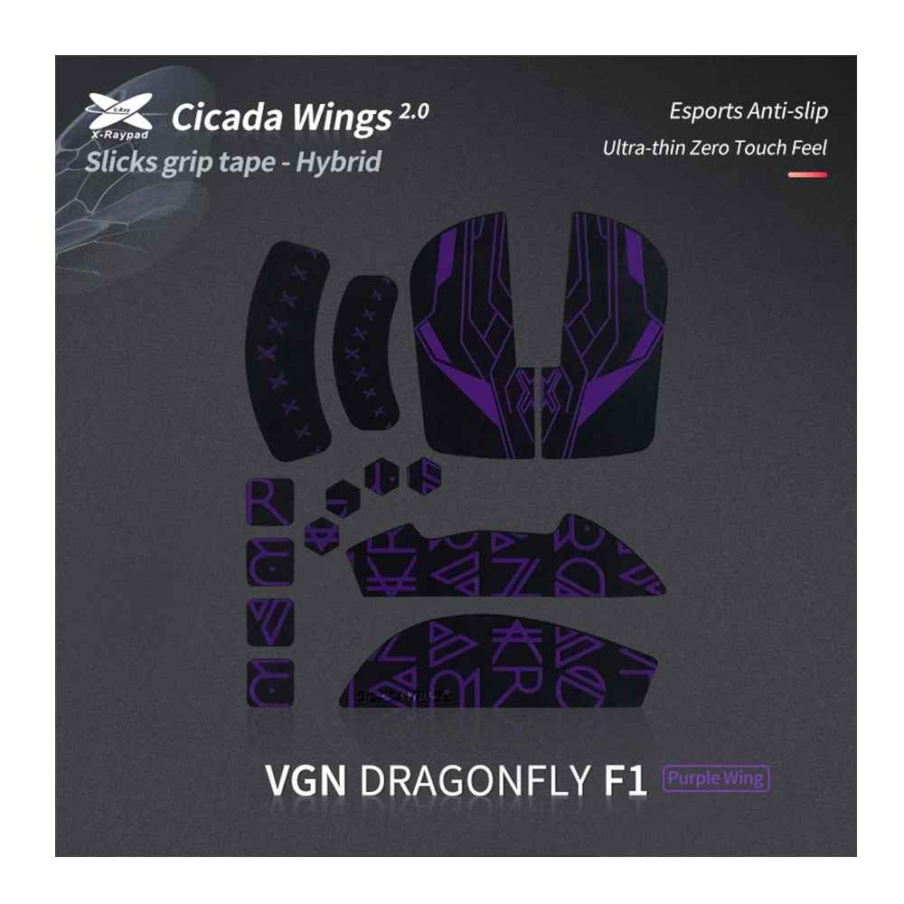 X-Raypad Cicada Wings 2.0 Grips VGN F1 Black Purple