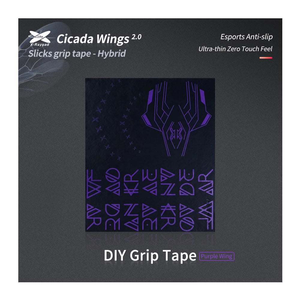 X-Raypad Cicada Wings 2.0 Grips Universal Black Purple DIY