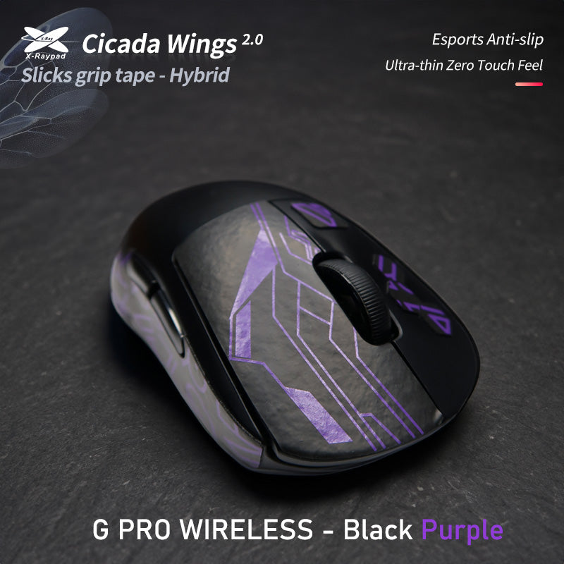 X-Raypad Cicada Wings 2.0 Grips Logitech G Pro Wireless Noir Violet
