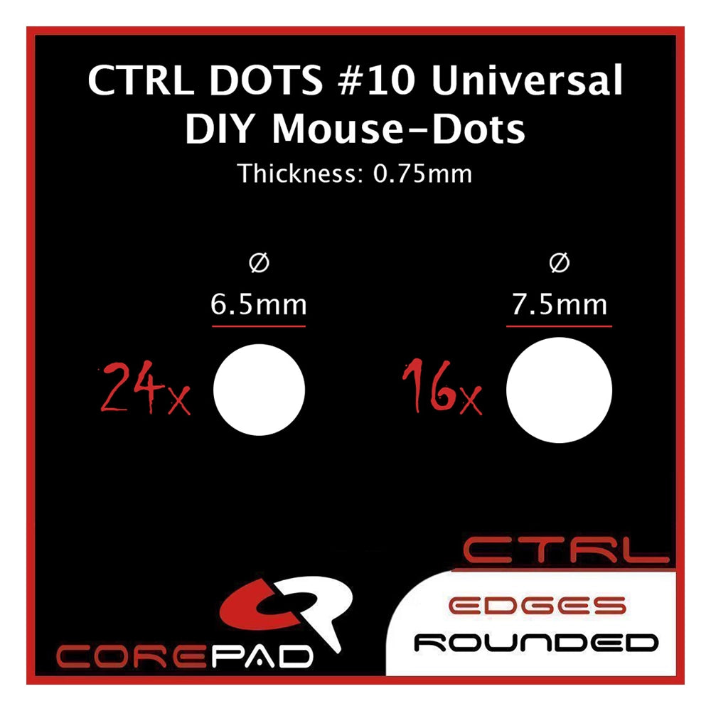 Corepad Skates Teflon CTRL #10 Dots Universal 0,75 mm