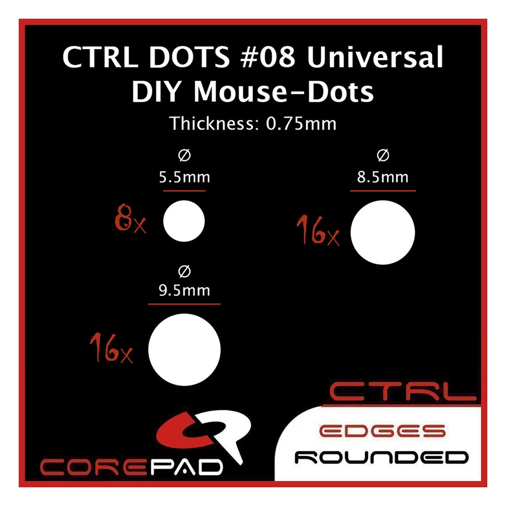 Corepad Skates Teflon CTRL #08 Dots Universal 0,75 mm