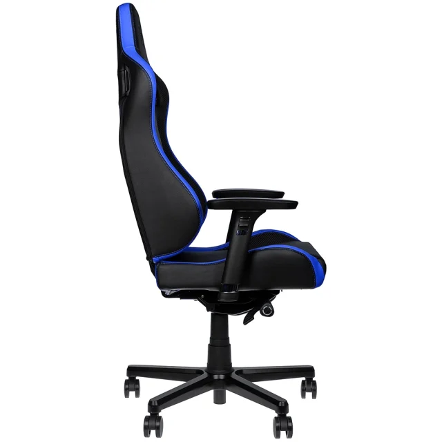 Chaise Gamer Noire Et Bleue Vue Sur Le Côté