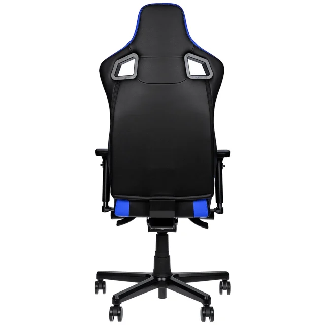 Chaise Gamer Noire Et Bleue Vue De Derrière