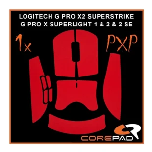 Corepad Grips PXP Logitech G Pro X2 SUPERSTRIKE / PRO X SUPERLIGHT 2 / 2 SE Wireless Rouge