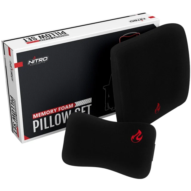 Nitro Concepts Set Coussin Memoire Forme Noir Rouge 1