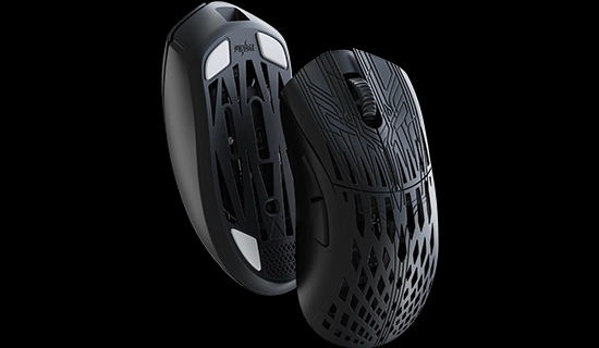 Souris noire sur fond noir