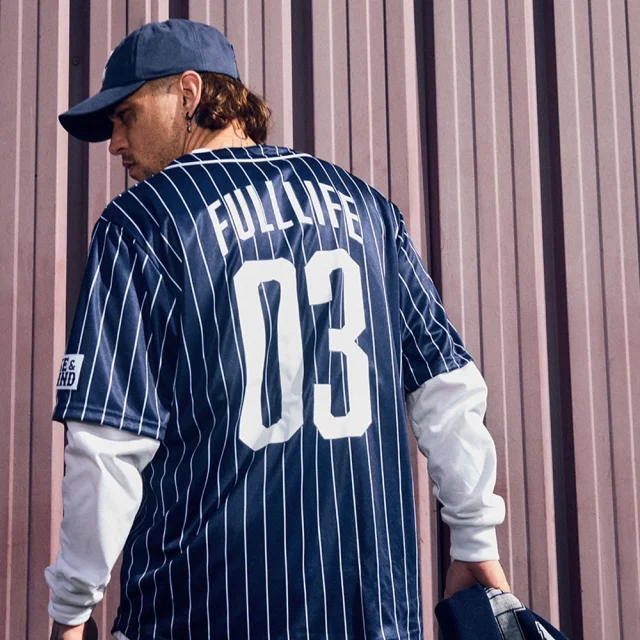 Fulllife Rise And Grind Baseball Jersey Navy Blue 2