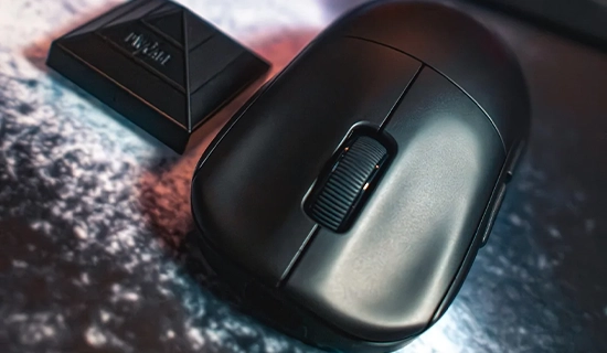 Souris noire avec son dongle