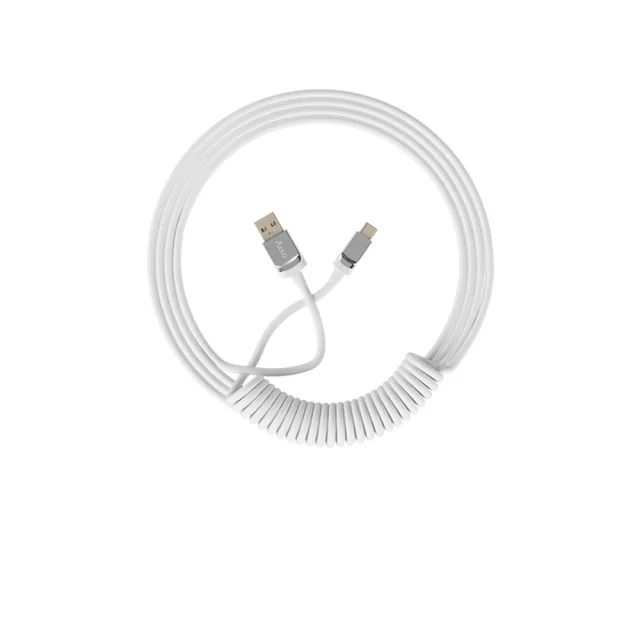 Akko Coiled Cable Blanc