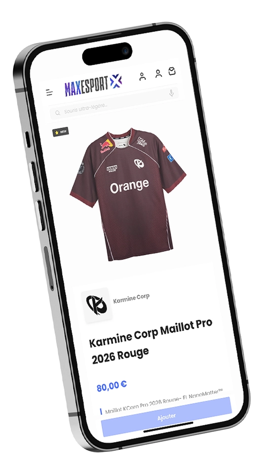 Mockup Maxesport Page Accueil Karmine Corp