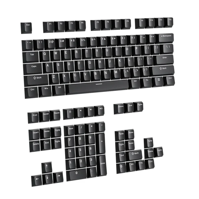 Pwnage Set De Keycaps Cherry Dual Shot Pbt Noir