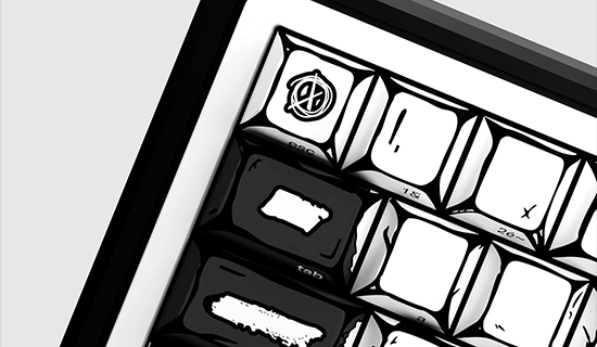 Clavier Tryhard blanc