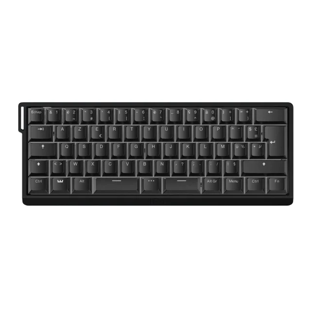 Wooting 60He V2 Split Spacebar Iso Fr Noir - Pbt Noir