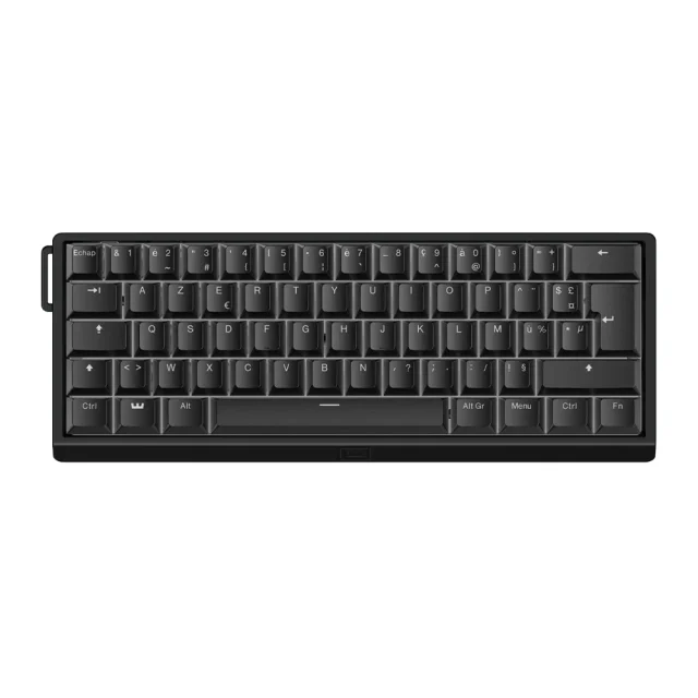Wooting 60He V2 Aiu Iso Fr Noir - Pbt Noir
